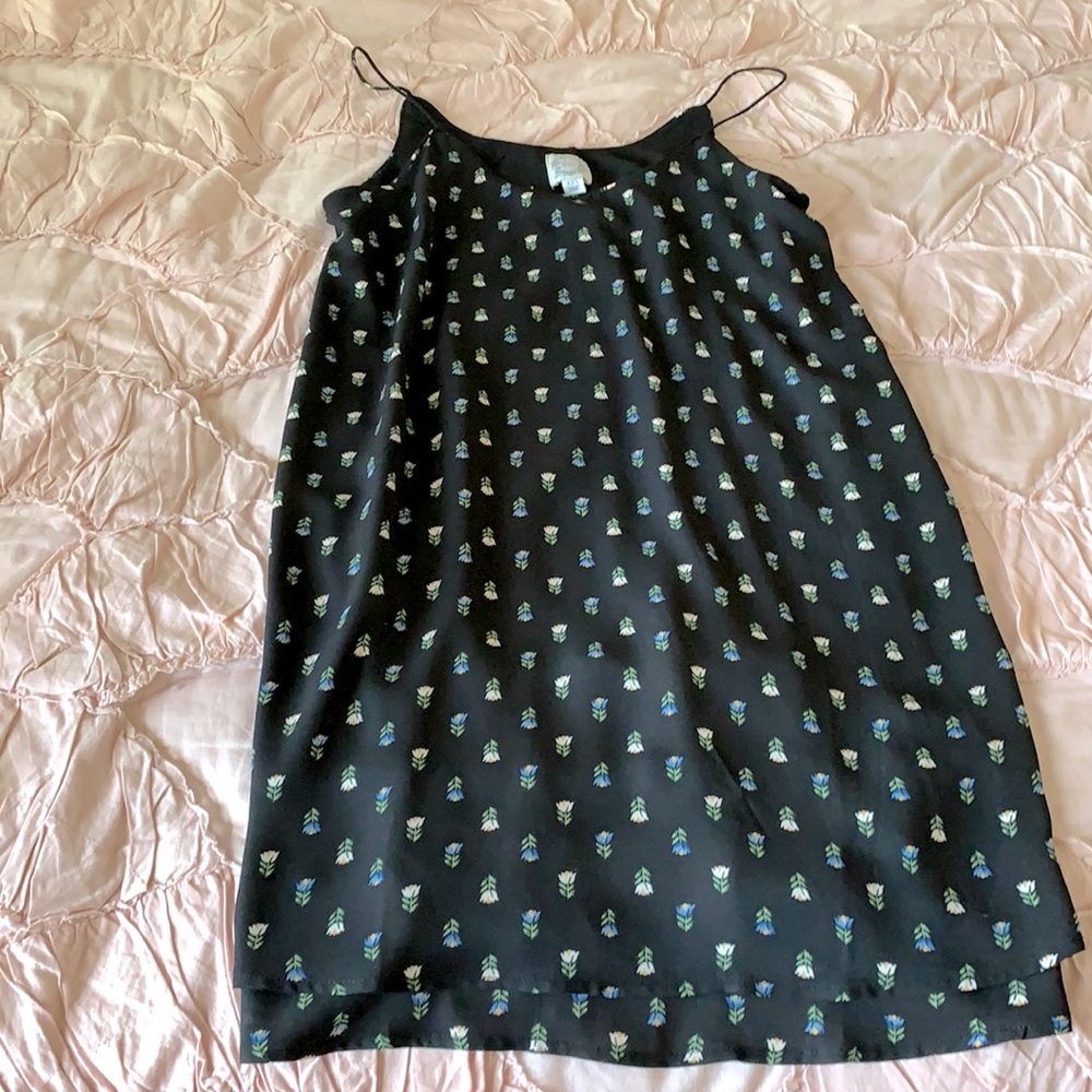 Francescas black dress with flowers